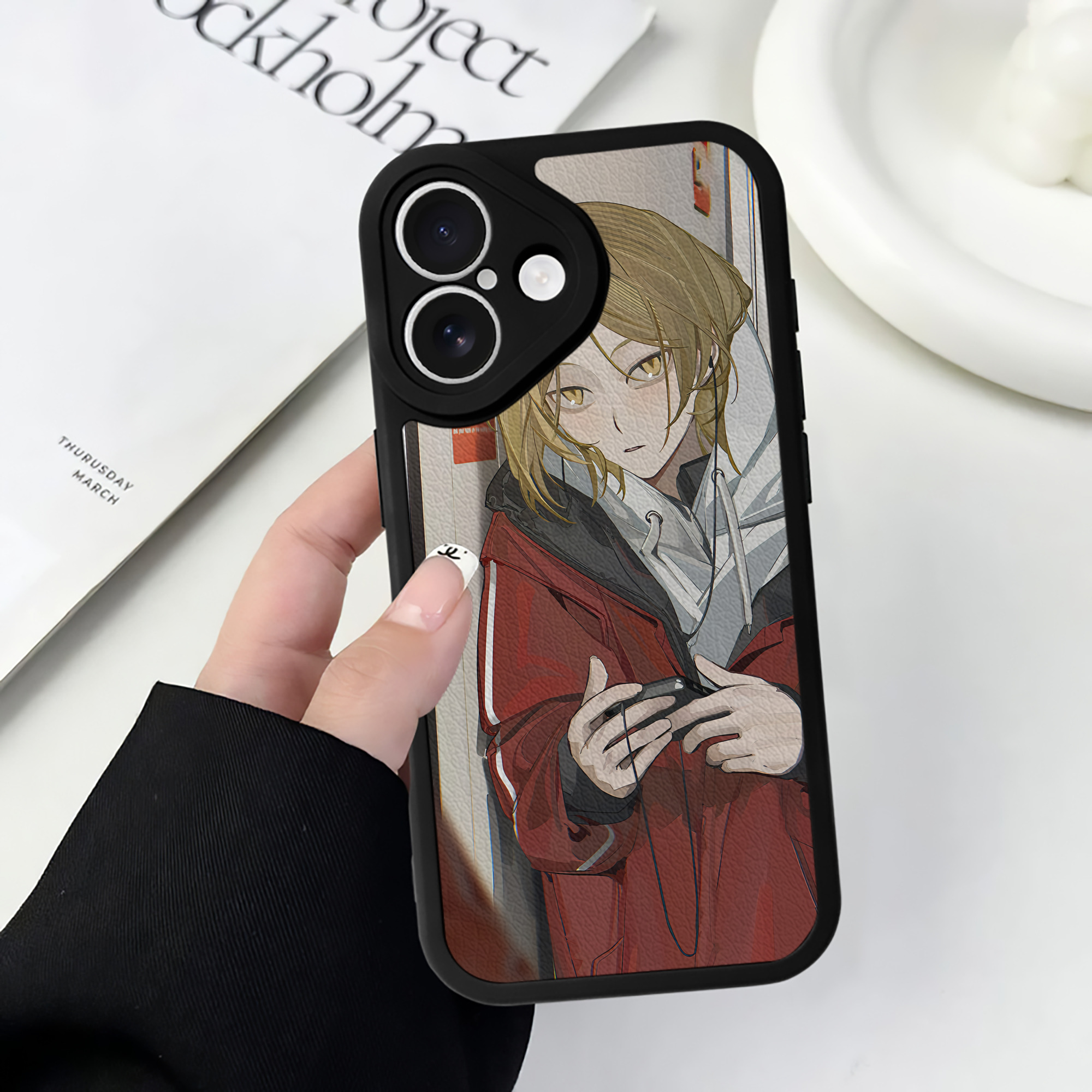 （画像用） ハイキュー!! Haikyu!! 【iPhone 16シリーズ対応】シリコンスマホケース（レザー調） 材質：シリコン